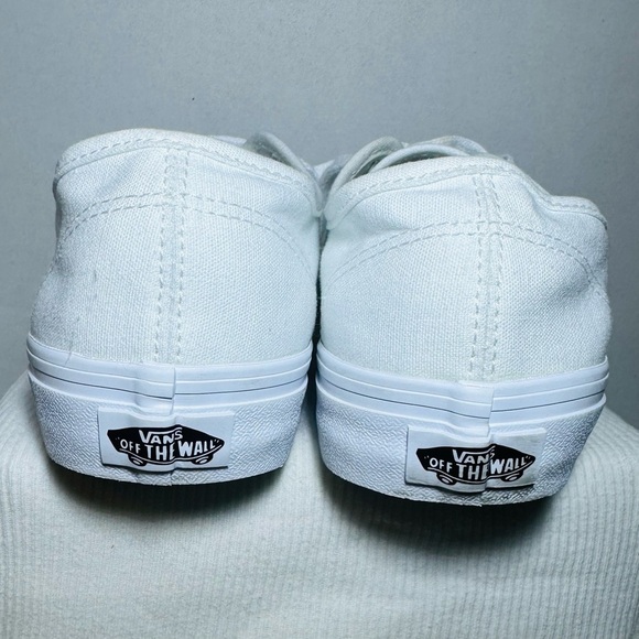 Vans Unisex White Canvas Sneakers - Picture 4 of 8